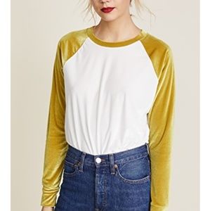 Madewell velvet baseball tee
